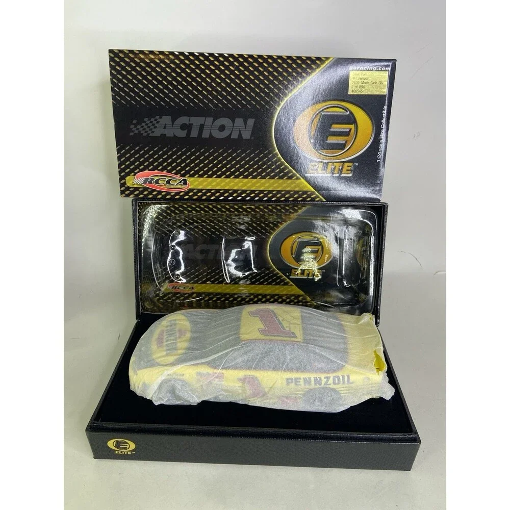 ELITE RCCA Nascar Steve Park #1 Pennzoil 2001 Monte Carlo 1:24 with Case NEW